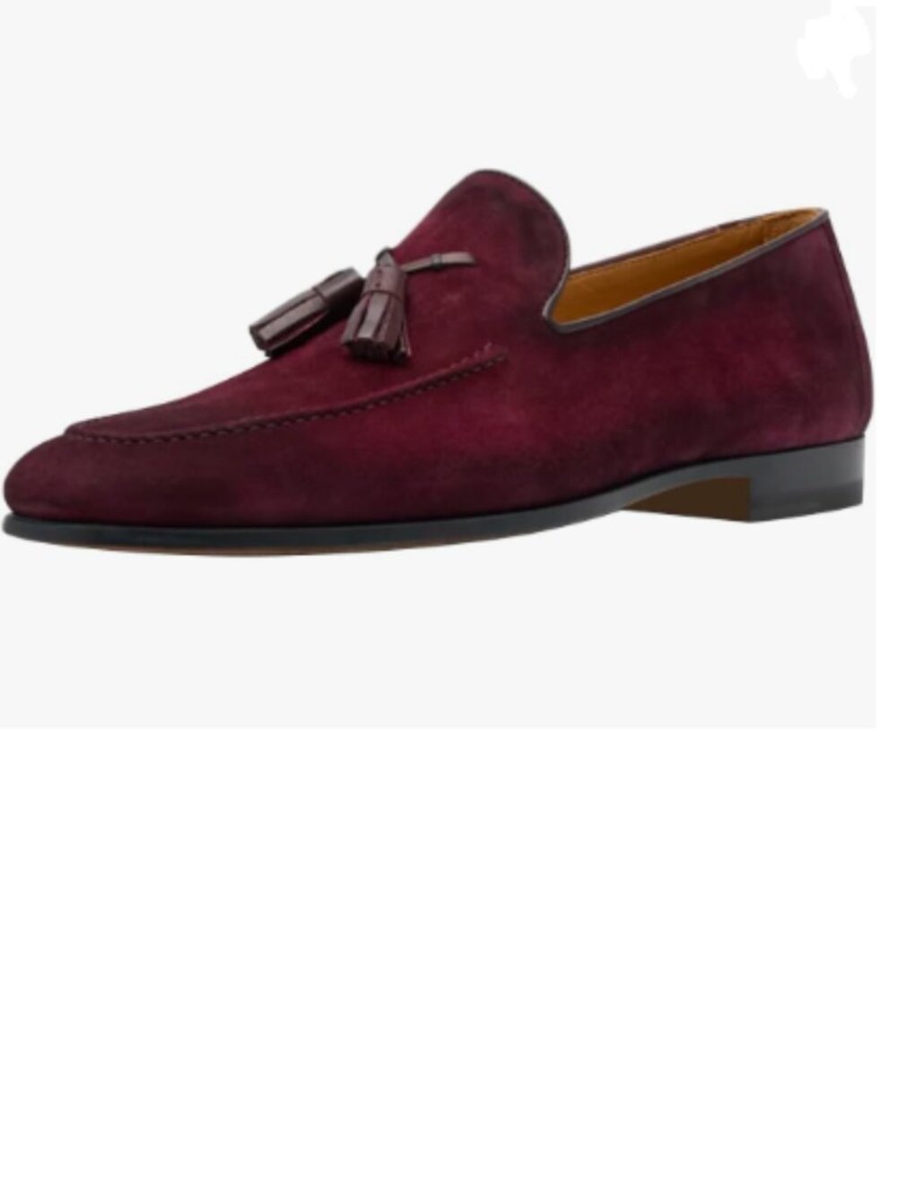 FSJ Raspberry Suede Men's Tassel Loafers Slip On Comfy Cushioned Insole Flats